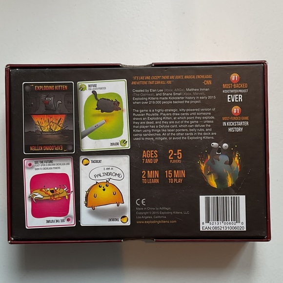 Exploding Kittens Card Game - Red - Picture 2 of 3